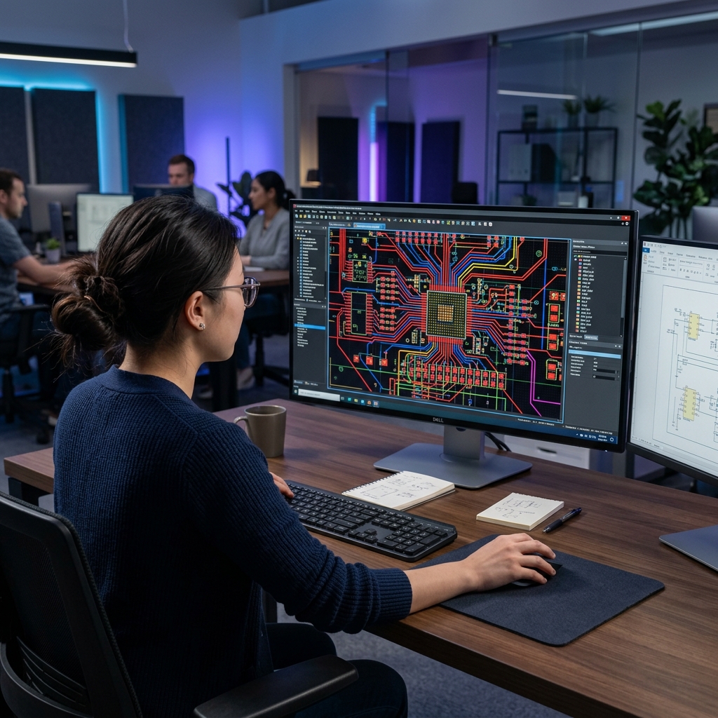 Asian Female Designer PCB Artwork